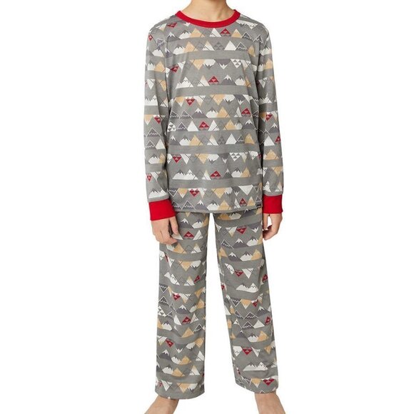 Eddie Bauer Red and Grey 3-piece Pajamas Set + Robe for boys, size XS(5/6) - Picture 3 of 6